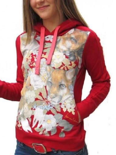 Puma Womens Collab Hooded Sweatshirt-Red (4361735733361)