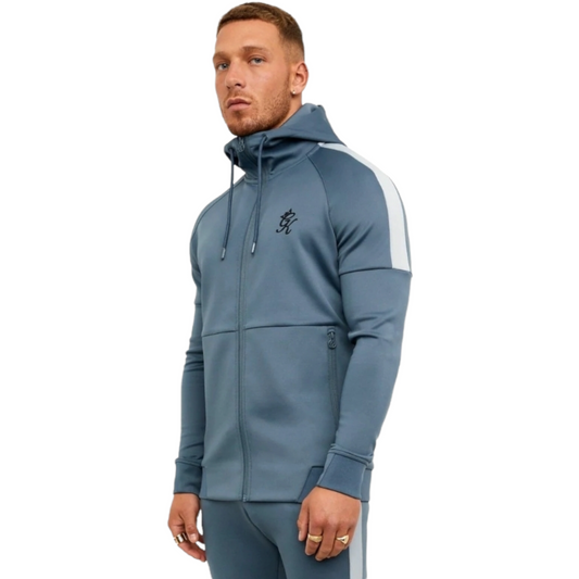 GYM KING PLUS POLY TRACKSUIT TOP - STORMY GREY