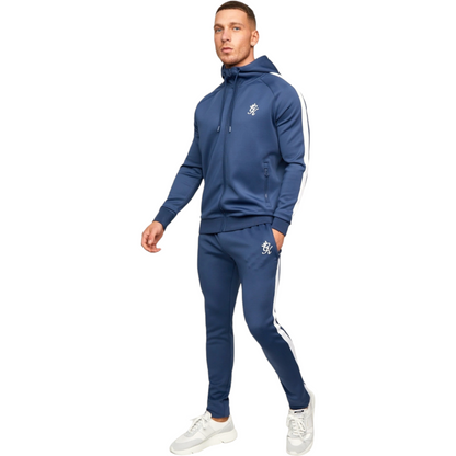 GYM KING ZIP-UP POLY TRACK TOP - MOONLIGHT BLUE