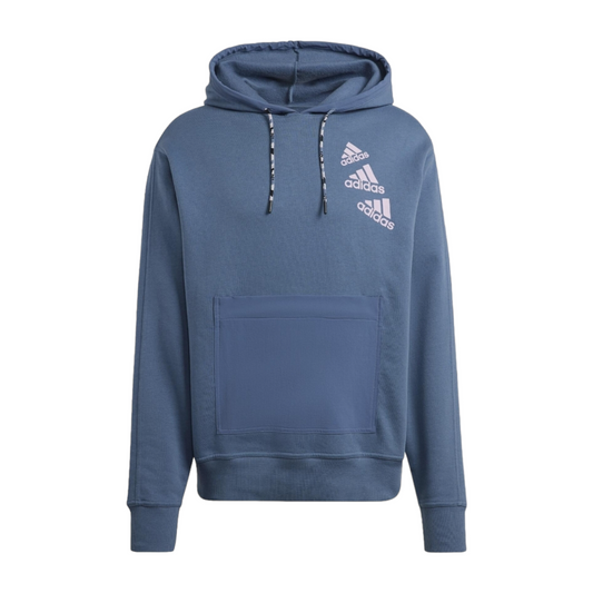 Adidas Essential BrandLove Fleece Hoodie - Wonste Blue