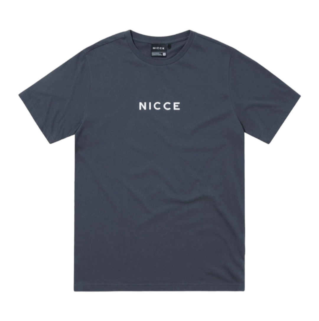 Nicce Centre Logo T-shirt - Typhoon blue