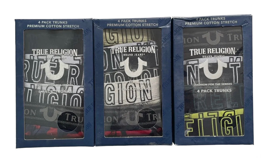 True religion mixed pack of 4 boxers