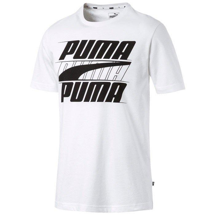 Puma Rebel Basic  T-Shirt - White / Black (4606814158961)