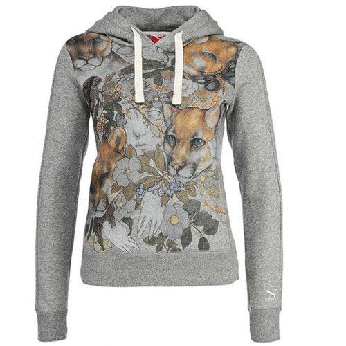 Puma Womens Collab Hooded Sweatshirt-Grey (4361736323185)