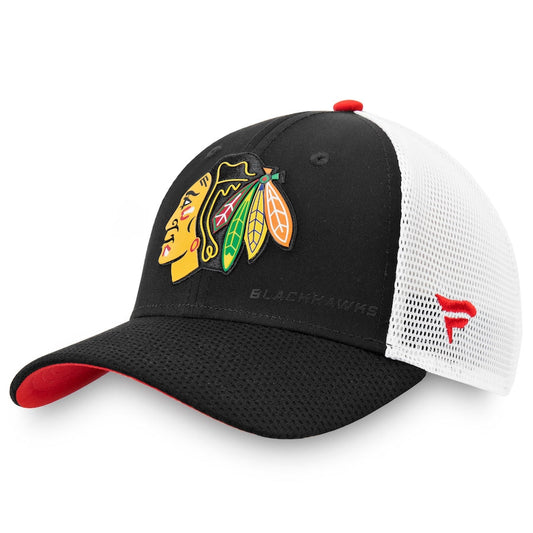 Chicago Blackhawks Fanatics Branded Authentic Pro Rinkside Adjustable Trucker Snapback Hat